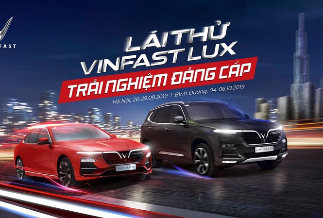 Vinfast tổ chức chương trình lái thử xe Lux cùng chuyên gia quốc tế