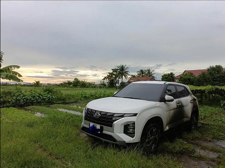 Hyundai Creta bị sét đánh cháy đen tại Hải Phòng