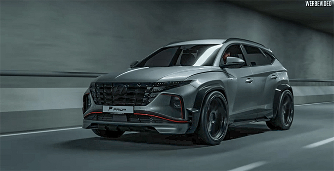 Hyundai Tucson thế hệ mới mạnh mẽ và thể thao hơn trong độ thân rộng