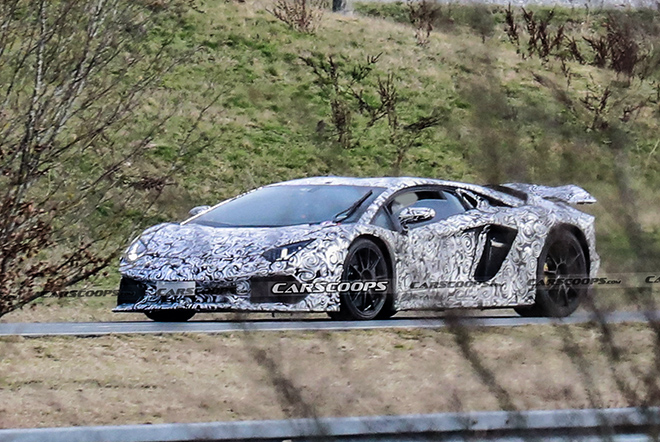 Siêu xe thay thế Aventador bị bắt gặp trên đường thử