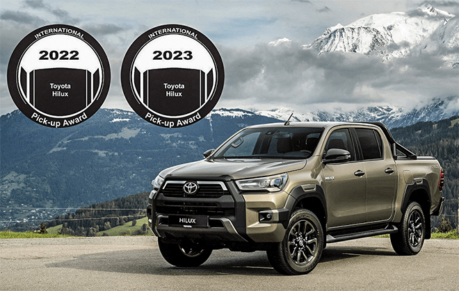 Toyota Hilux nhận danh hiệu xe bán tải của năm 2022