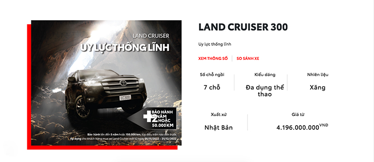 Toyota Land Cruiser LC300 tăng giá gần 100 triệu đồng và vẫn 