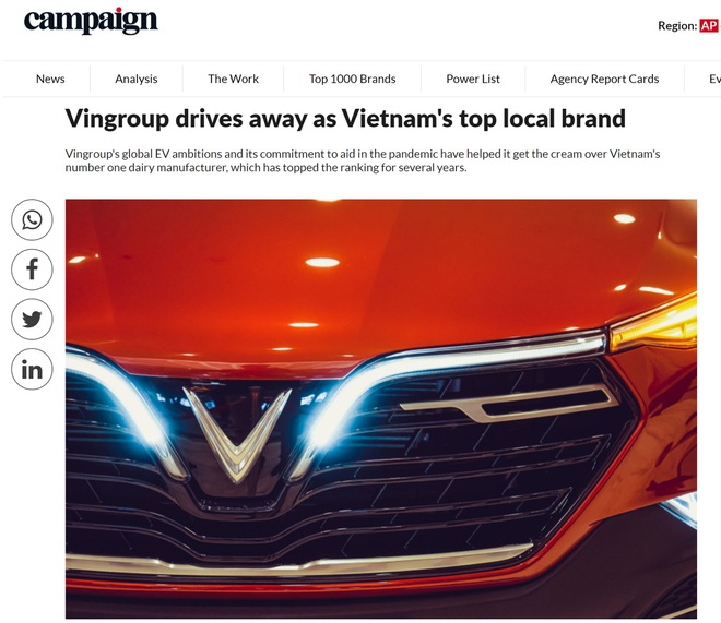 Vingroup trở thành thương hiệu được yêu thích nhất vì 