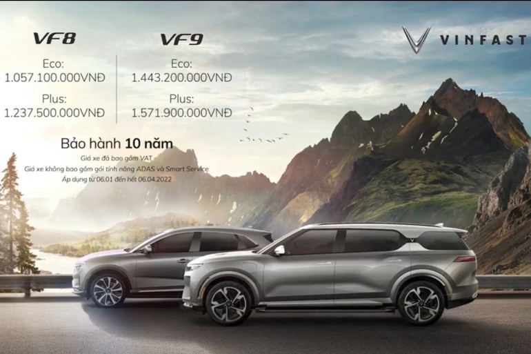 VinFast VF 8 và VF 9 - SUV điện cho khách Việt có giá từ 1,057 tỷ đồng