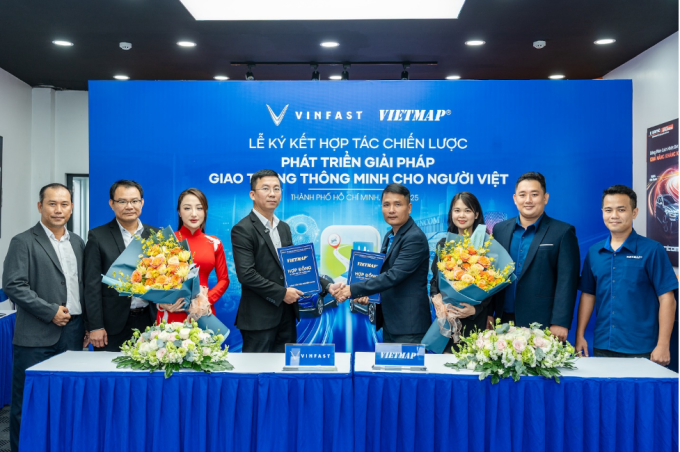 VinFast hợp tác Vietmap triển khai ứng dụng bản đồ thông minh
