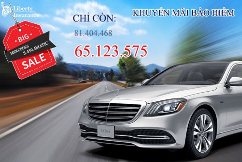 Bảo Hiểm Liberty khuyến mãi giảm phí bảo hiểm xe Mercedes S.450.4Matic