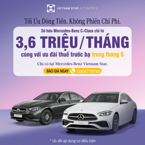 Sở hữu C200 chỉ từ 3.6tr/tháng